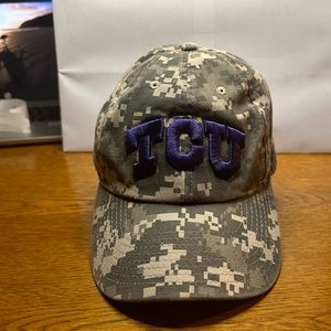 TCU Horned Frogs Hat Cap Digital Camo Gray Purple Adjustable Strapback Adult